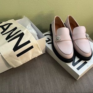 Ganni Embellished Loafers - Lilac rare color!